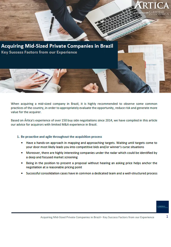 Buy Side: adquirindo empresas médias no Brasil