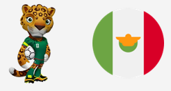 Mascote e bandeira do México